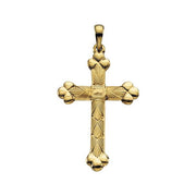 14k Yellow 35x22 Mm Cross Pendant