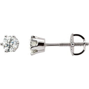 14K White 1/2 CTW Natural Diamond Stud Earrings