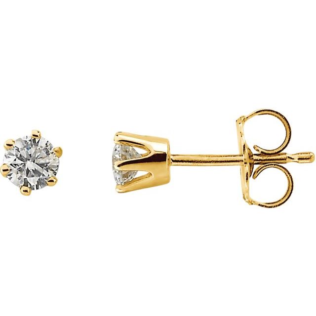 14K Yellow 1/3 CTW Natural Diamond Stud Earrings