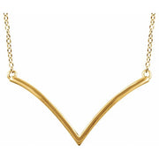 14k Yellow V 16-18' Necklace