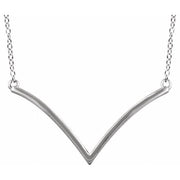 14k White V 16-18' Necklace