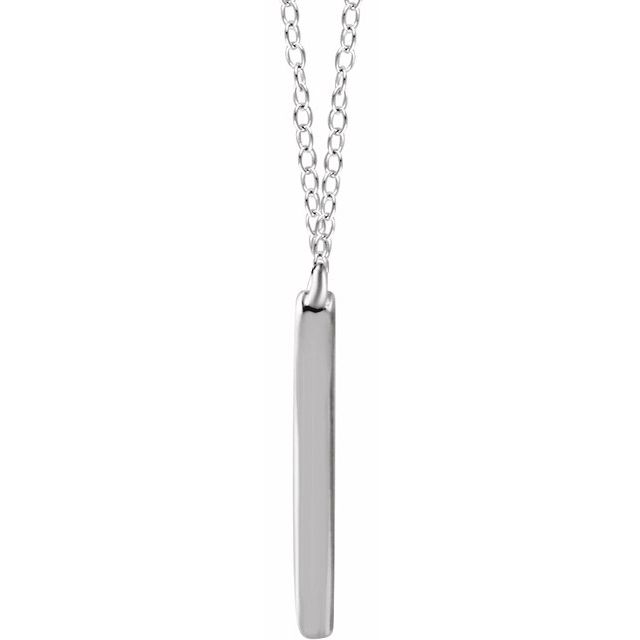 14k White V 16-18' Necklace