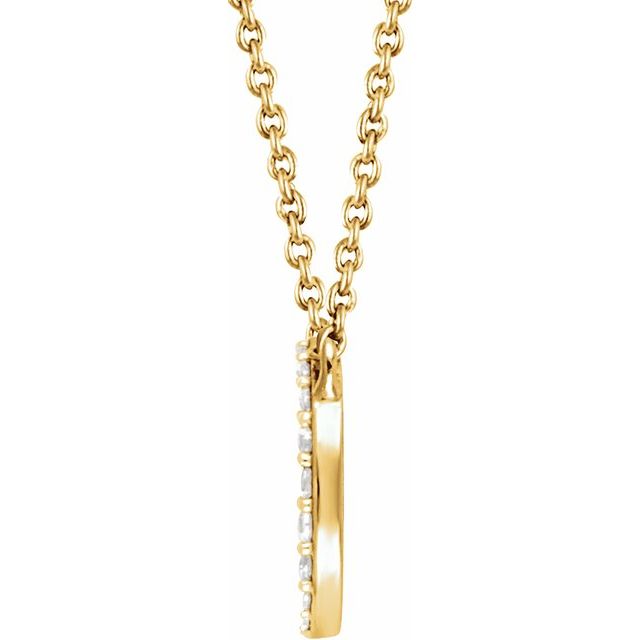 14k Yellow 1/3 Ctw Natural Diamond Cluster 16-18' Necklace