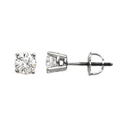 14K White 3/4 CTW Natural Diamond Stud Earrings