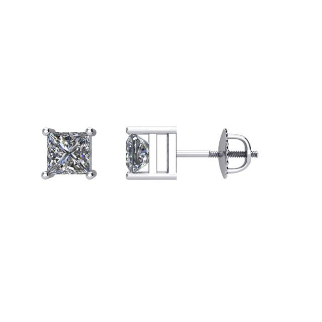 14K White 1/2 CTW Natural Diamond Stud Earrings