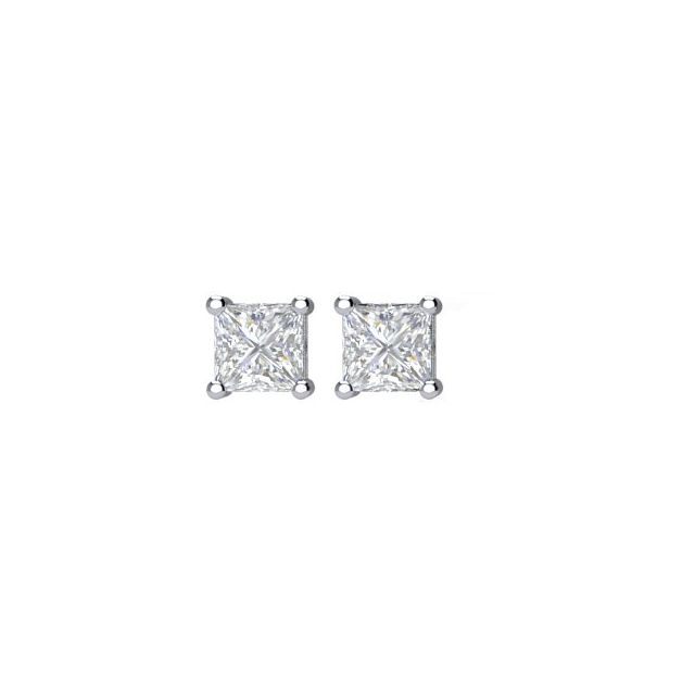 14K White 1 CTW Natural Diamond Earrings