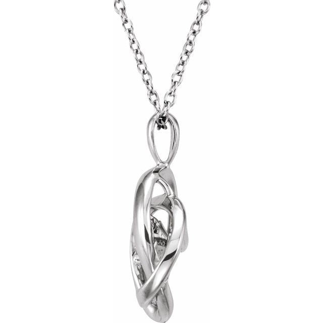 Sterling Silver 1/10 Ctw Natural Mystara Diamonds® 18' Necklace