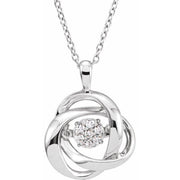 Sterling Silver 1/10 Ctw Natural Mystara Diamonds® 18' Necklace