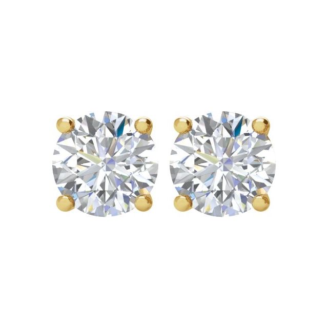 14K Yellow 3/4 CTW Natural Diamond Stud Earrings