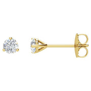 14k Yellow 3/4 Ctw Natural Diamond Stud Earrings