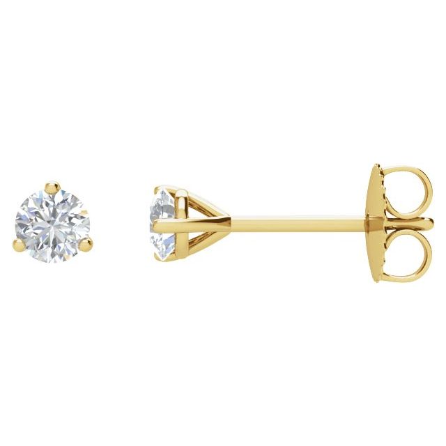 14k Yellow 1/2 Ctw Natural Diamond Stud Earrings