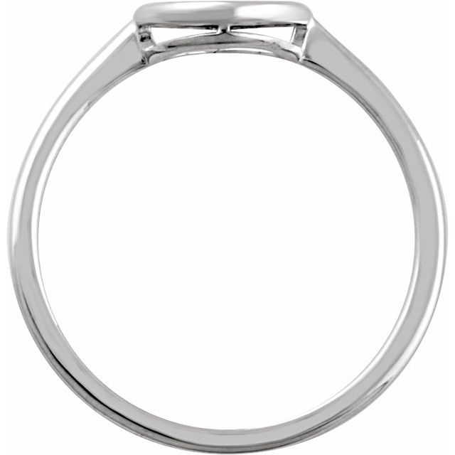 14k White 8 Mm Circle Ring