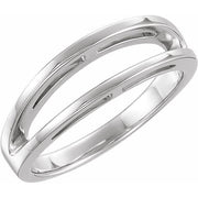 14k White Negative Space Ring