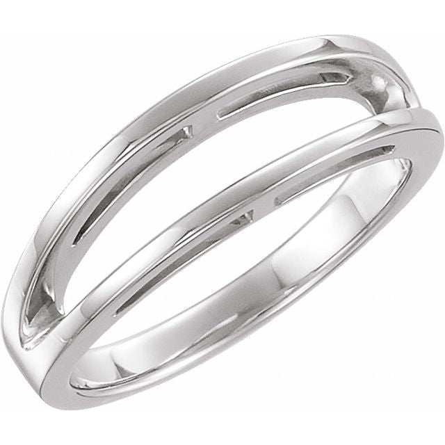 14k White Negative Space Ring