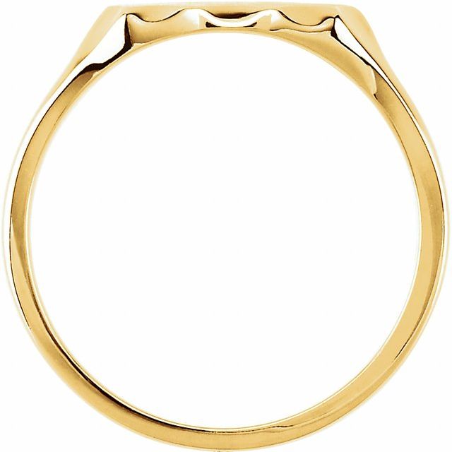 14k Yellow 11.2x6.7 Mm Oval Signet Ring