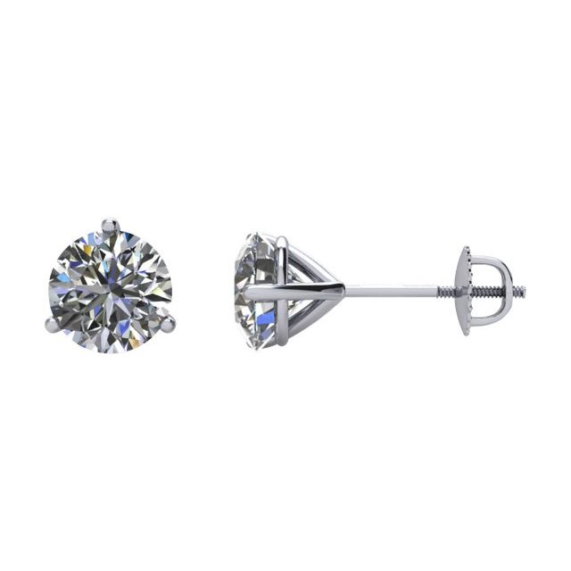 14K White 1/5 CTW Natural Diamond Earrings