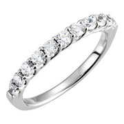 14K White 5/8 CTW Natural Diamond Matching Band