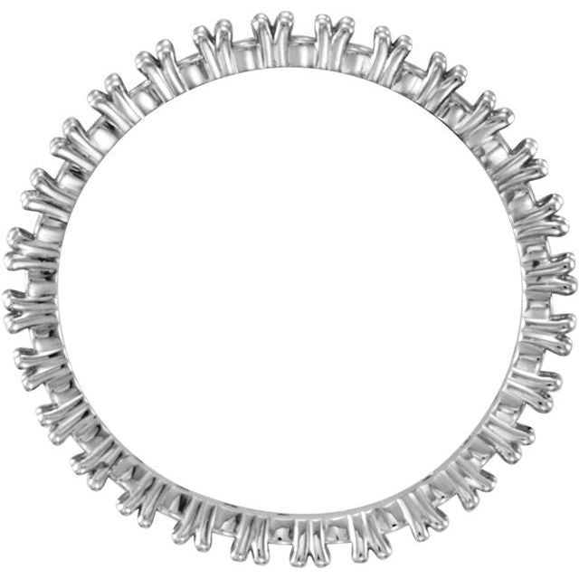 14K White 7/8 CTW Natural Diamond Eternity Band Size 7