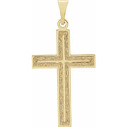 14K Yellow 22x14 mm Cross Pendant