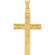 18k Yellow 28x18 Mm Cross Pendant
