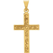 14k Yellow 18x12 Mm Cross Pendant