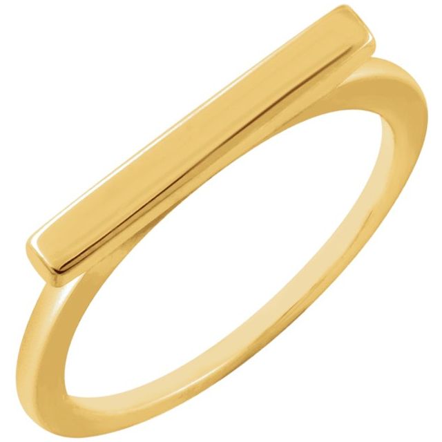14k Yellow Bar Ring