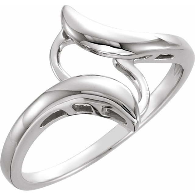 14K White Bypass Shank