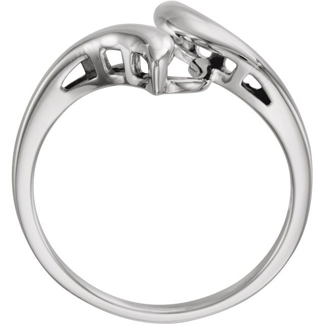 14K White Bypass Shank