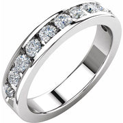 14K White 3/4 CTW Natural Diamond Anniversary Band