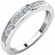 14k White 1/2 Ctw Natural Diamond Anniversary Band