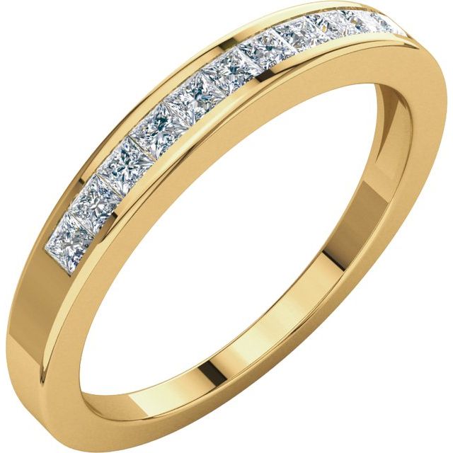 14k Yellow 1/3 Ctw Natural Diamond Anniversary Band