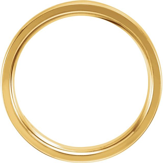 18K Yellow & Platinum & 18K Yellow 4 mm Grooved Band Size 7