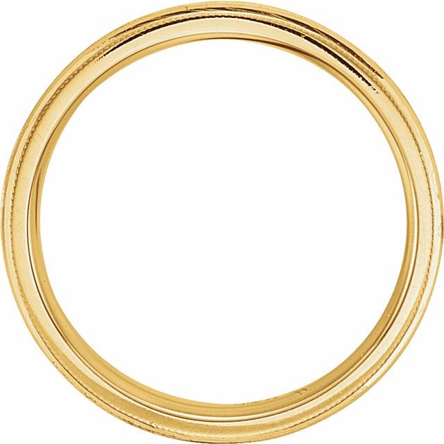 14k Yellow 6 Mm Milgrain Wheat Pattern Comfort-fit Band
 Size 9