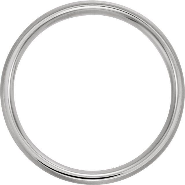 14K White/Yellow 7 mm Half Round Band Size 9.5