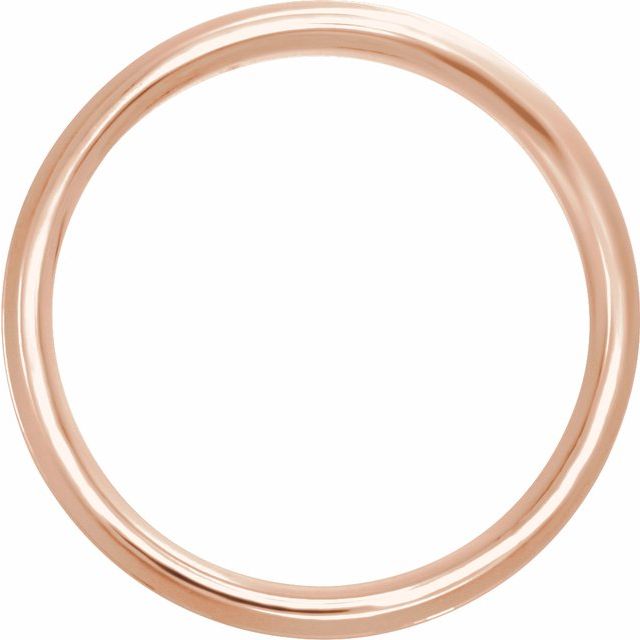 14K White/Rose 7 mm Grooved with Bead Blast Finish Size 10.5