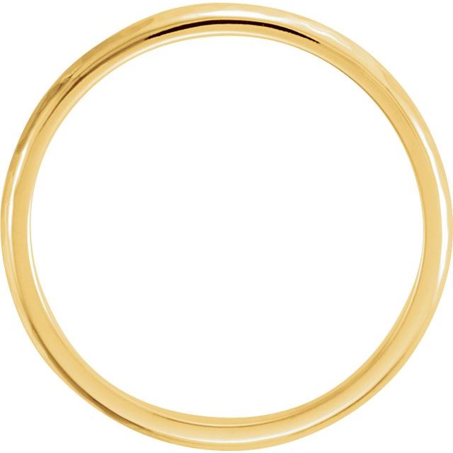 14k Yellow 2 Mm Half Round Hammered Band Size 6