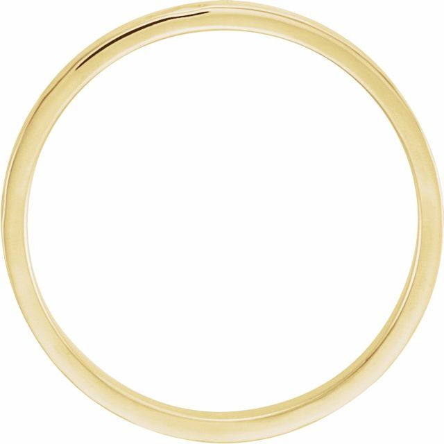 14k Yellow 2 Mm Flat Hammered Band Size 11.5