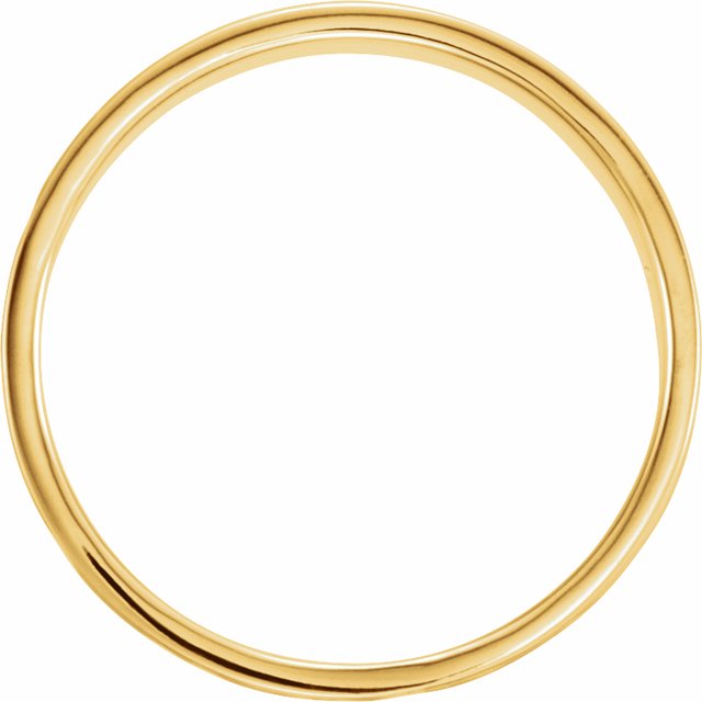 14k Yellow 6 Mm Flat Hammered Band Size 10