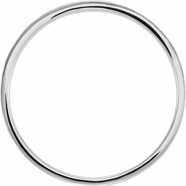 14k White 6 Mm Flat Hammered Band Size 6
