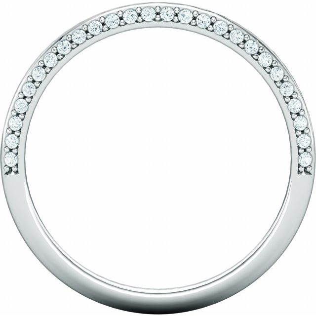 14k White 1/5 Ctw Natural Diamond Band