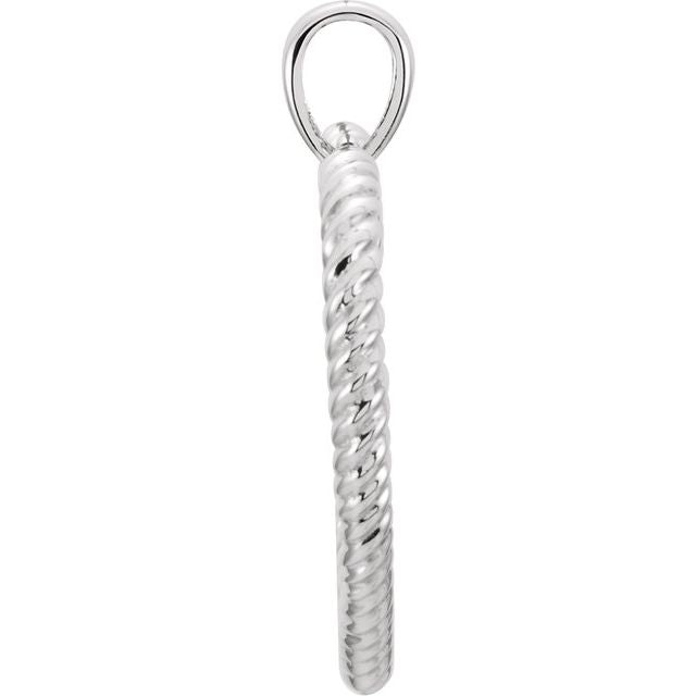 Sterling Silver Rope Heart Pendant