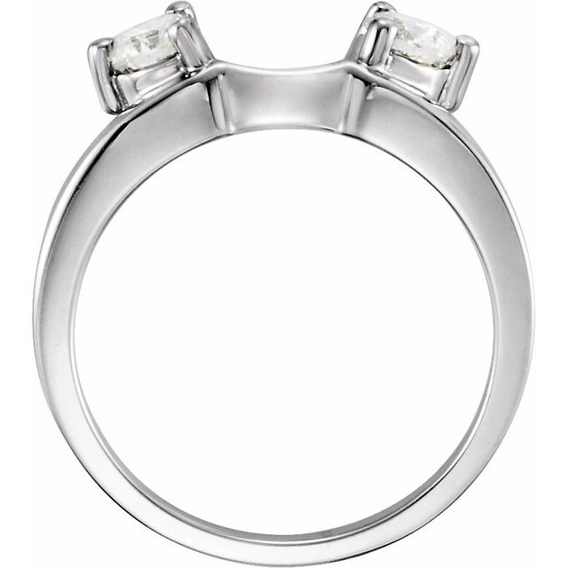 14K White 1/2 CTW Lab Grown Diamond Wrap-Style Ring Enhancer