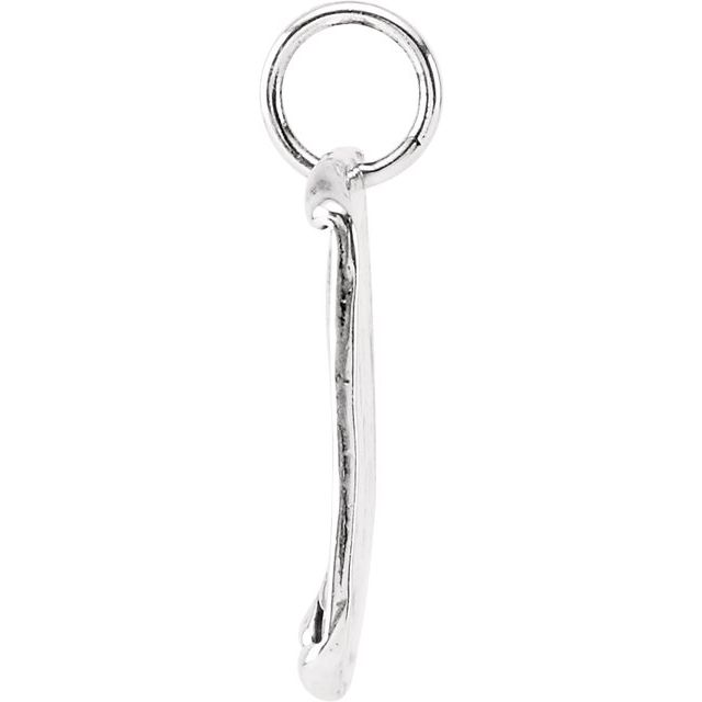 Sterling Silver Posh Mommy® Initial N Vintage-Inspired Pendant