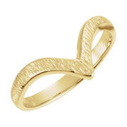 14k Yellow V Ring