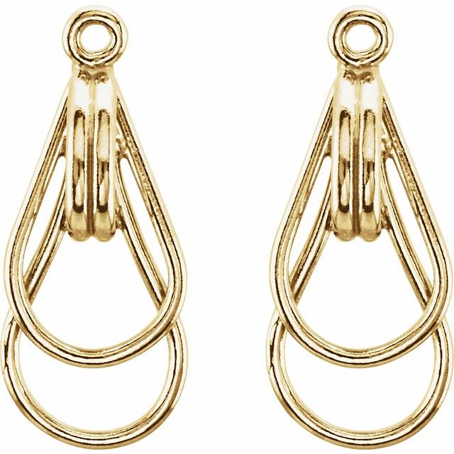 14k Yellow Freeform Earring Jackets