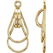 14k Yellow Freeform Earring Jackets