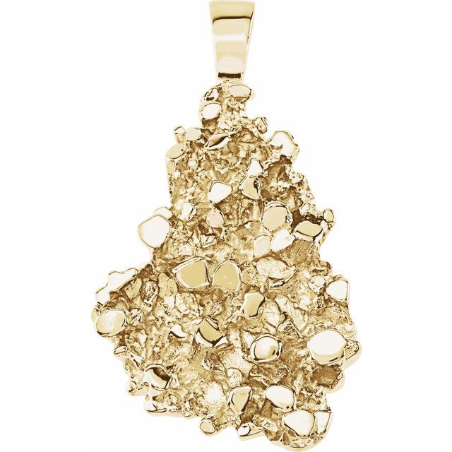 14K Yellow Nugget Pendant