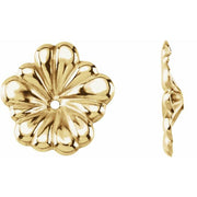 14k Yellow Floral-inspired Earring Jackets