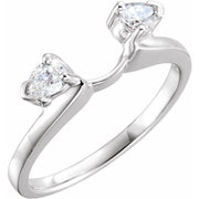 14K White 1/5 CTW Natural Diamond Wrap