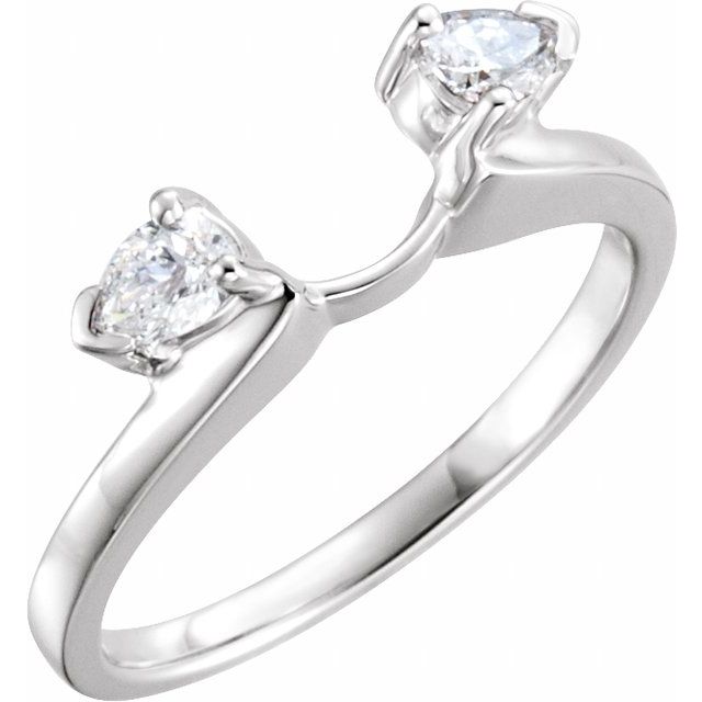 14K White 1/5 CTW Natural Diamond Wrap